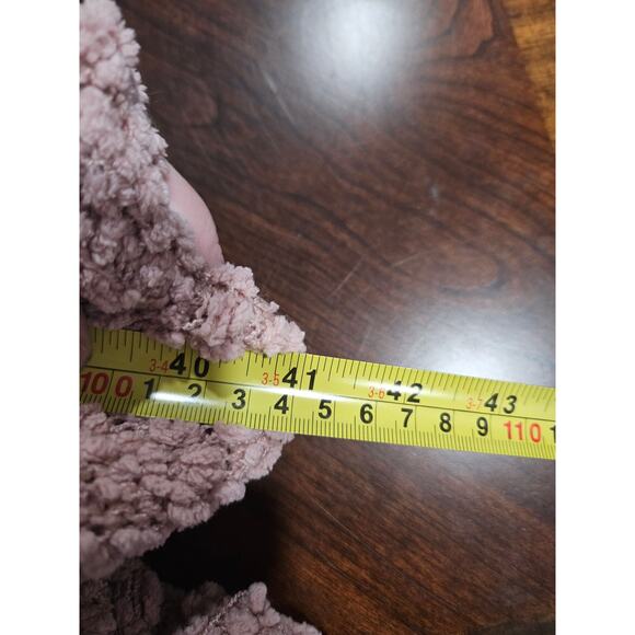 Romeo and Juliet Couture Popcorn Sweater Cowl Neck Rose Pink Size M Cape Shrug - Picture 7 of 8